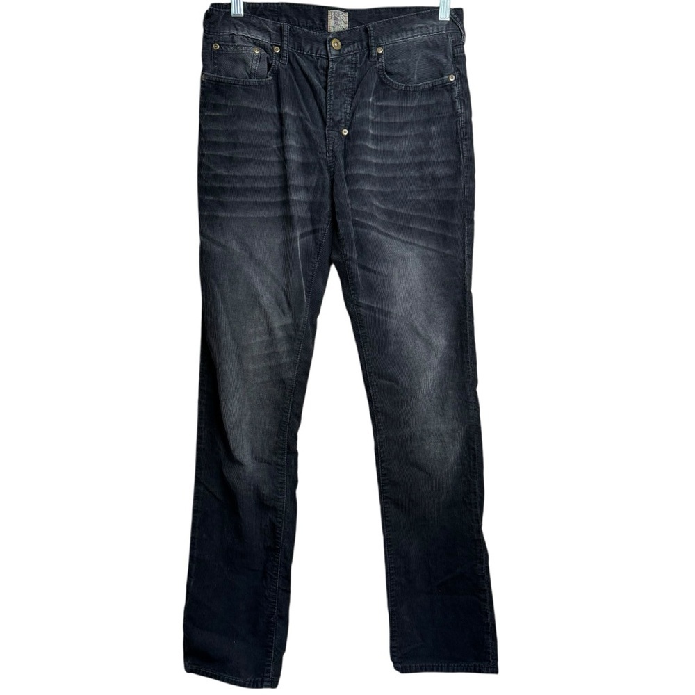 PRPS Jeans Men's 31 Black Demon Fit Corduroy Denim Distressed Great Fades E5